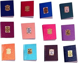 Hohopeti 12 Pçs Clássico Livro De Cores Em Miniatura Mobília Em Miniatura Acessórios Para Casa De Bonecas Decoração Para Casa Livraria Em Miniatura DIY Artesanato Livros Em Miniatura