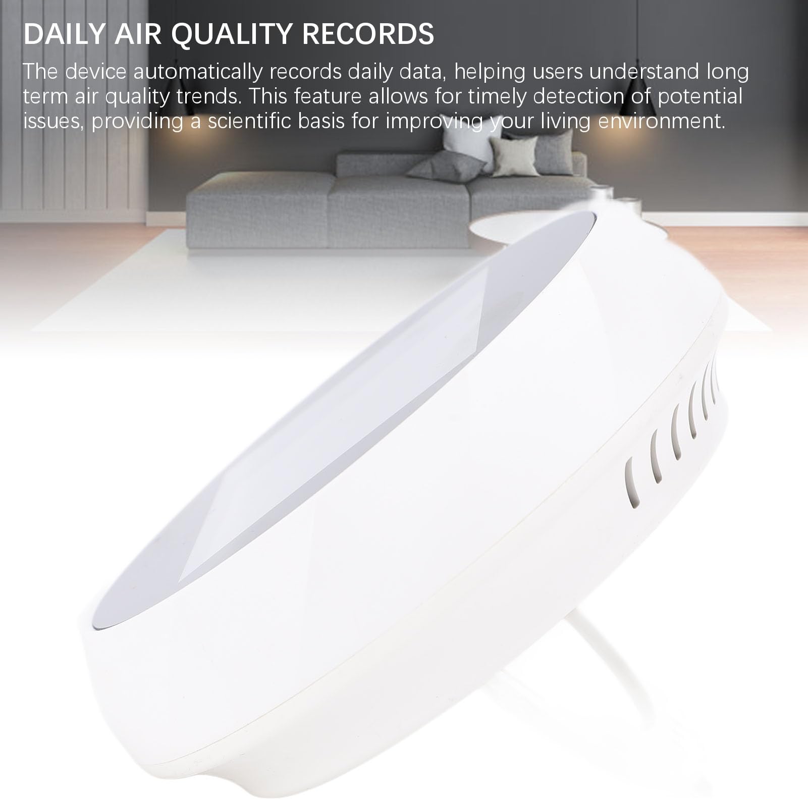 Marhynchus Monitor Portátil de Calidad del Aire 5 en 1, Detector Bluetooth de Temperatura y Humedad HCHO PM2.5 para Oficina en Casa