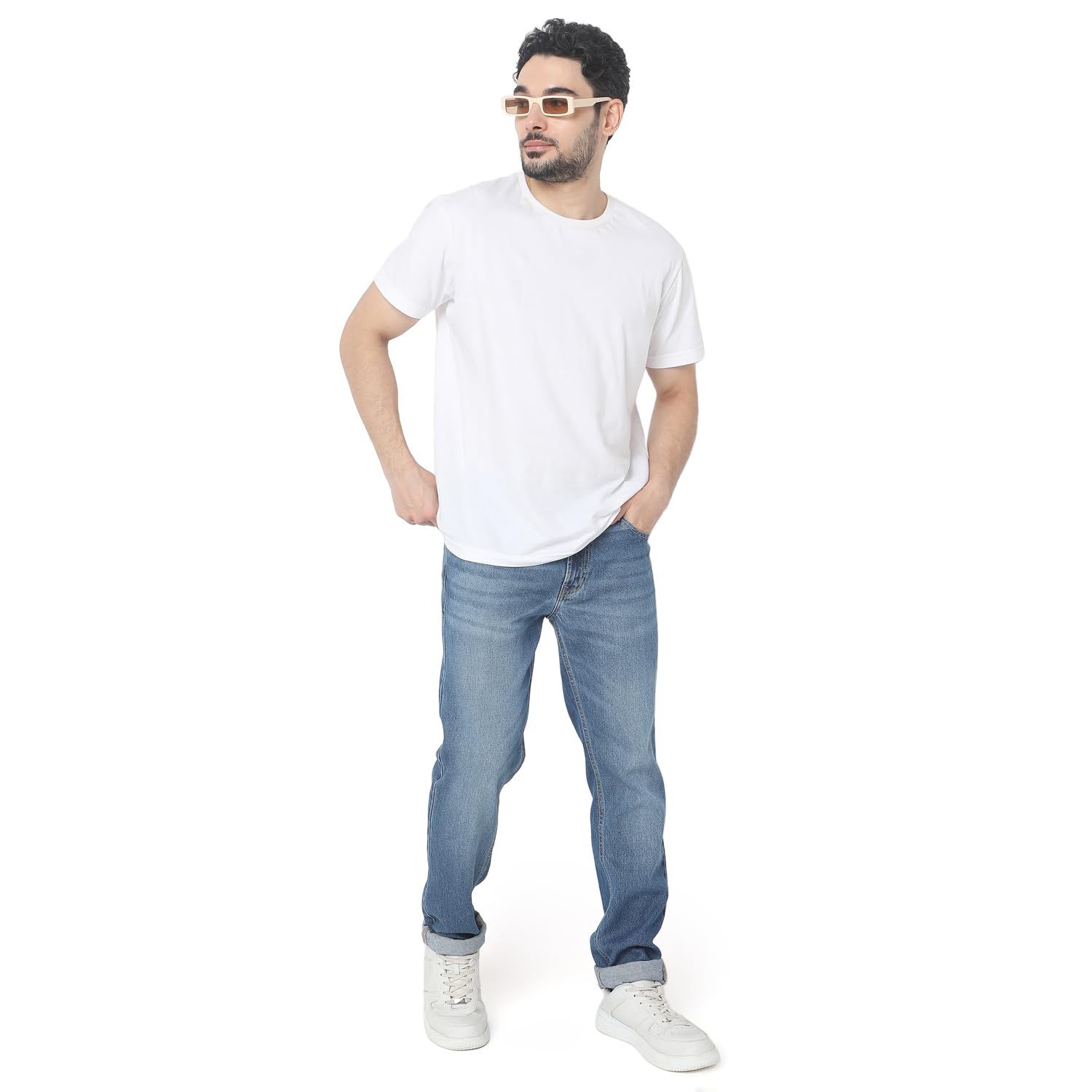spykar Men Blue Regular Fit Mid-Rise Casual Jeans-picture-15