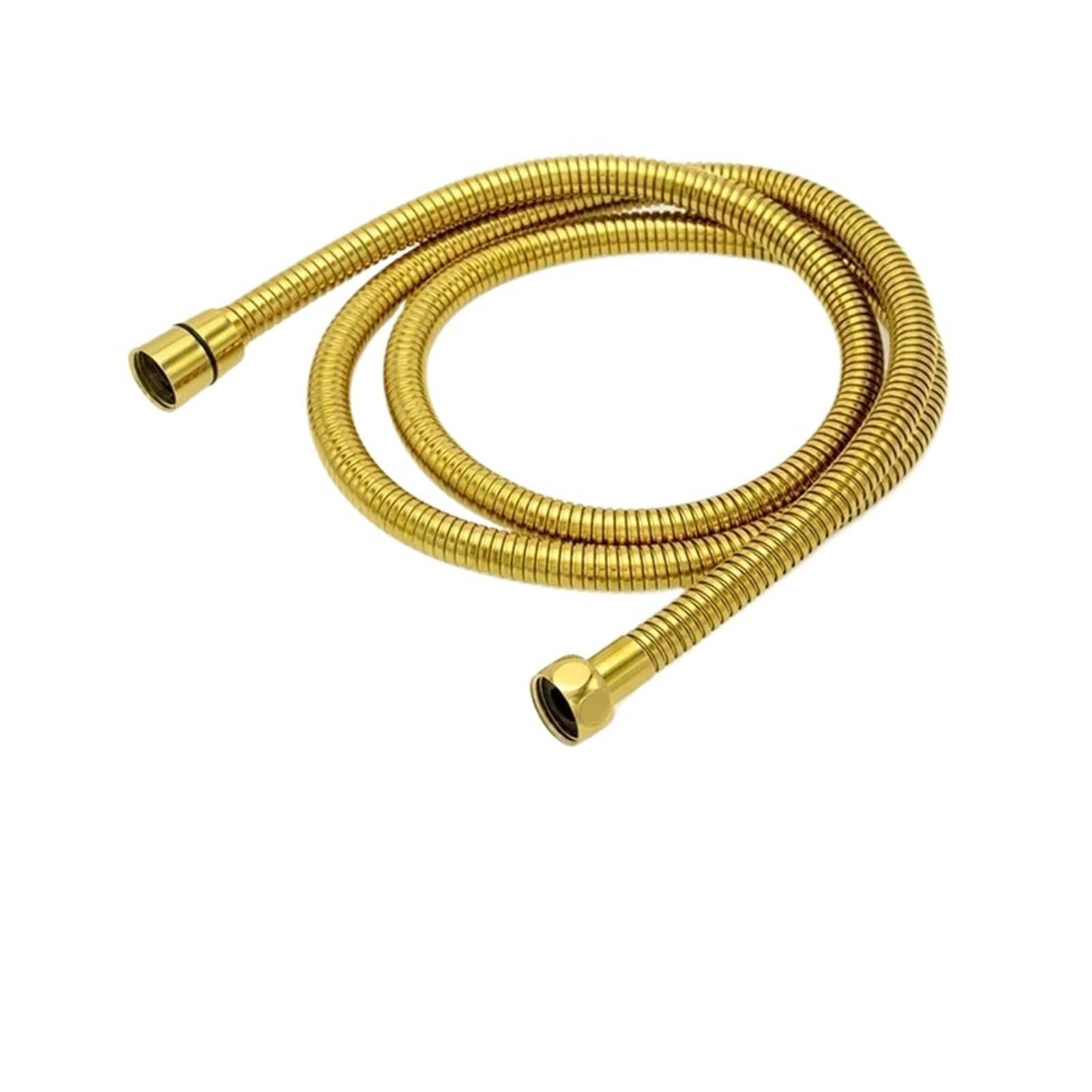150cm G1/2 Stainless Steel Shower Hose, Flexible Explosion-Proof Replacement Pipe for Bathroom(Polished Dark Golden)