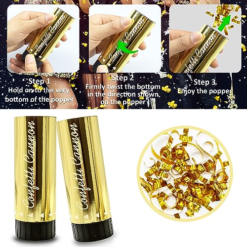 Image of Party Confetti for Wedding Birthday Graduation Baby Shower Anniversary Christmas New Year's Kids Fun Party Supplies Decorations and Favors (Gold 2)