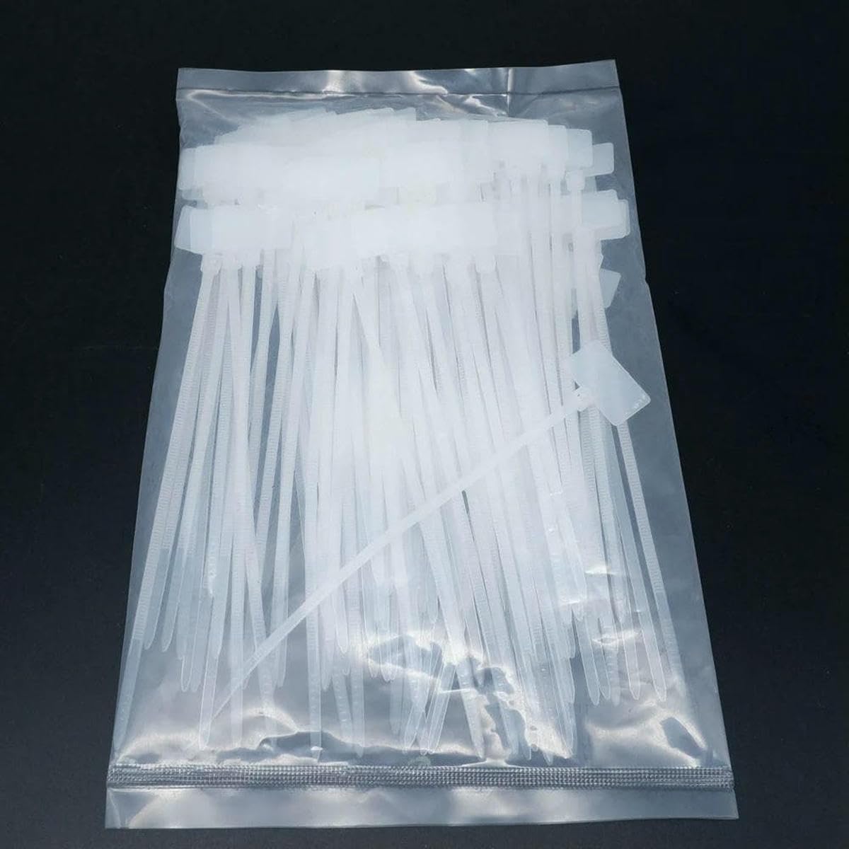 Bsguz 100Pcs White 100Pcs Nylon Cable Ties Tag Labels Loop Self-Locking Zip Tie Wraps Network Fixing Straps Markers 4X150mm 3X100mm 4X200mm-4X200mm