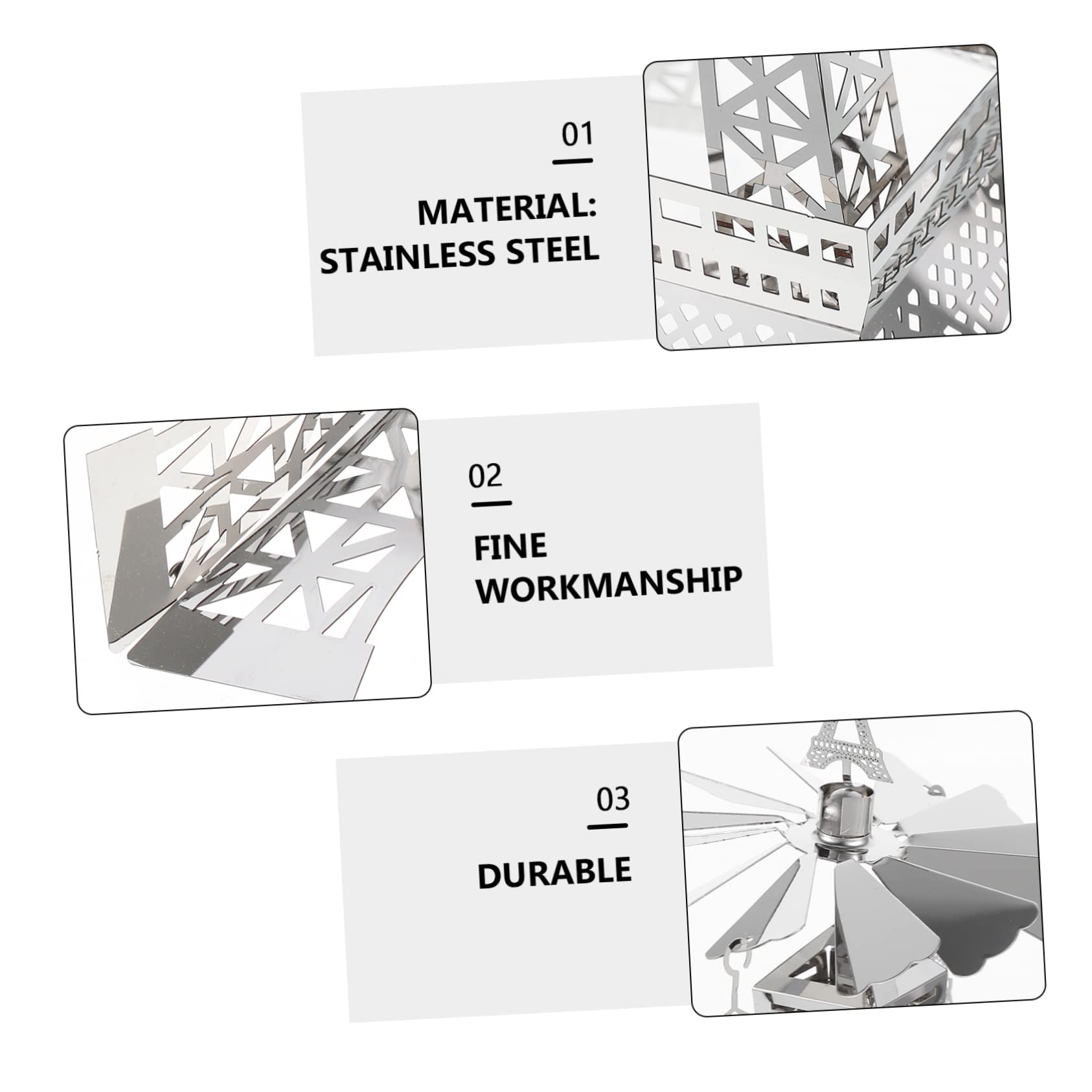 Amazon.co.jp: DECHOUS 1個 エッフェル塔の燭台 回転キャンドル