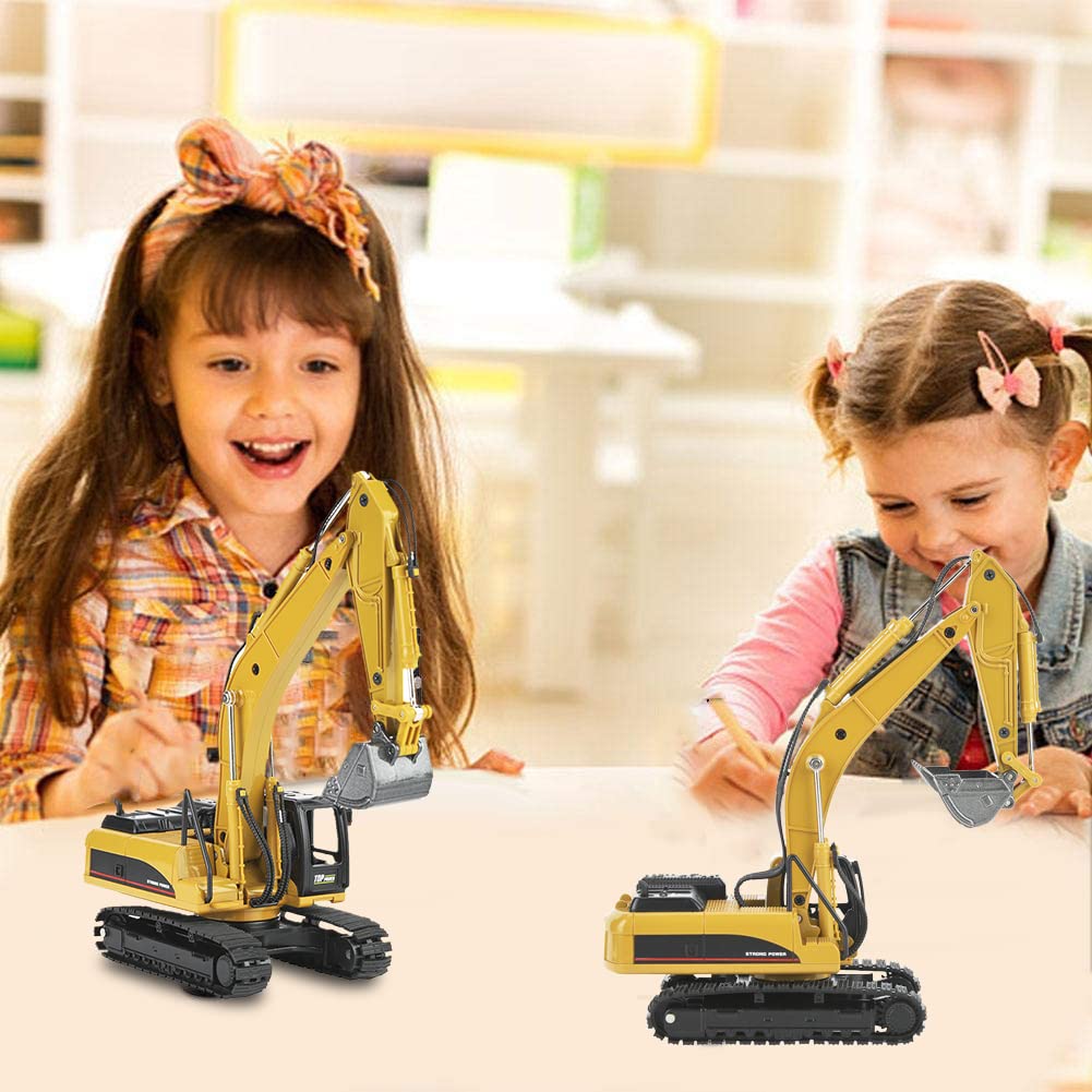 VGEBY1 Excavatrice sur Chenilles, Modèles de Véhicules de Construction en Alliage Jouets 1:50 Mini Voiture Ingénierie Jouet Pelle Véhicule Jouet