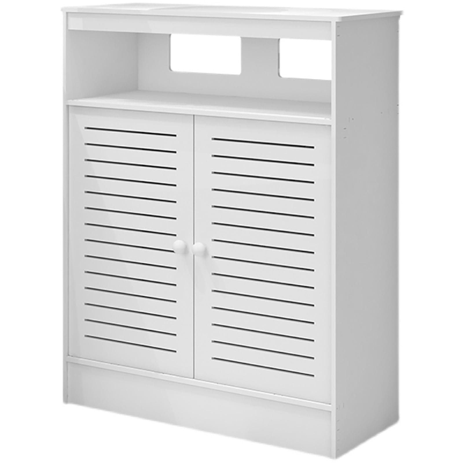 Copritermosifone Bianco con Griglia a Lamelle Copri Termosifone Copritermosifoni per Casa Mobiletto per Riscaldamento a Pavimento Collettore per Riscaldamento a Pavimento(62x90x20 cm/24x35x8 in)