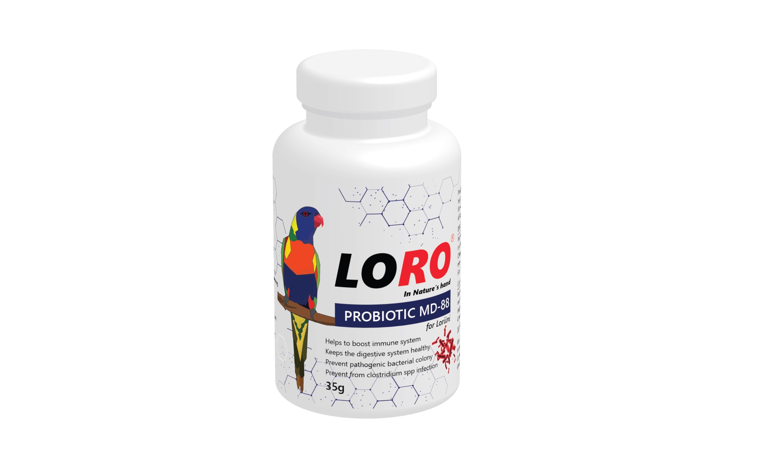 Loro Probiotic MD-88 : Advanced Probiotic Supplements for Breeding Pet Birds. Boosts Body Weight, Strengthens Immunity, Aids Breeding, and Protects Against Illness for Lory and Lorikeet (35g)-image-31