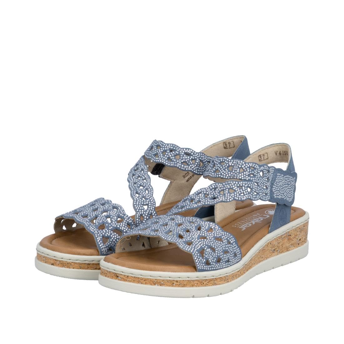 Rieker Damen V4150 Riemchen Sandalen