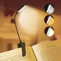 Luz de Leitura LED, Preto, Plástico, Minimalista, 3 Temperaturas de Cor, Brilho Ajustável, Recarregável