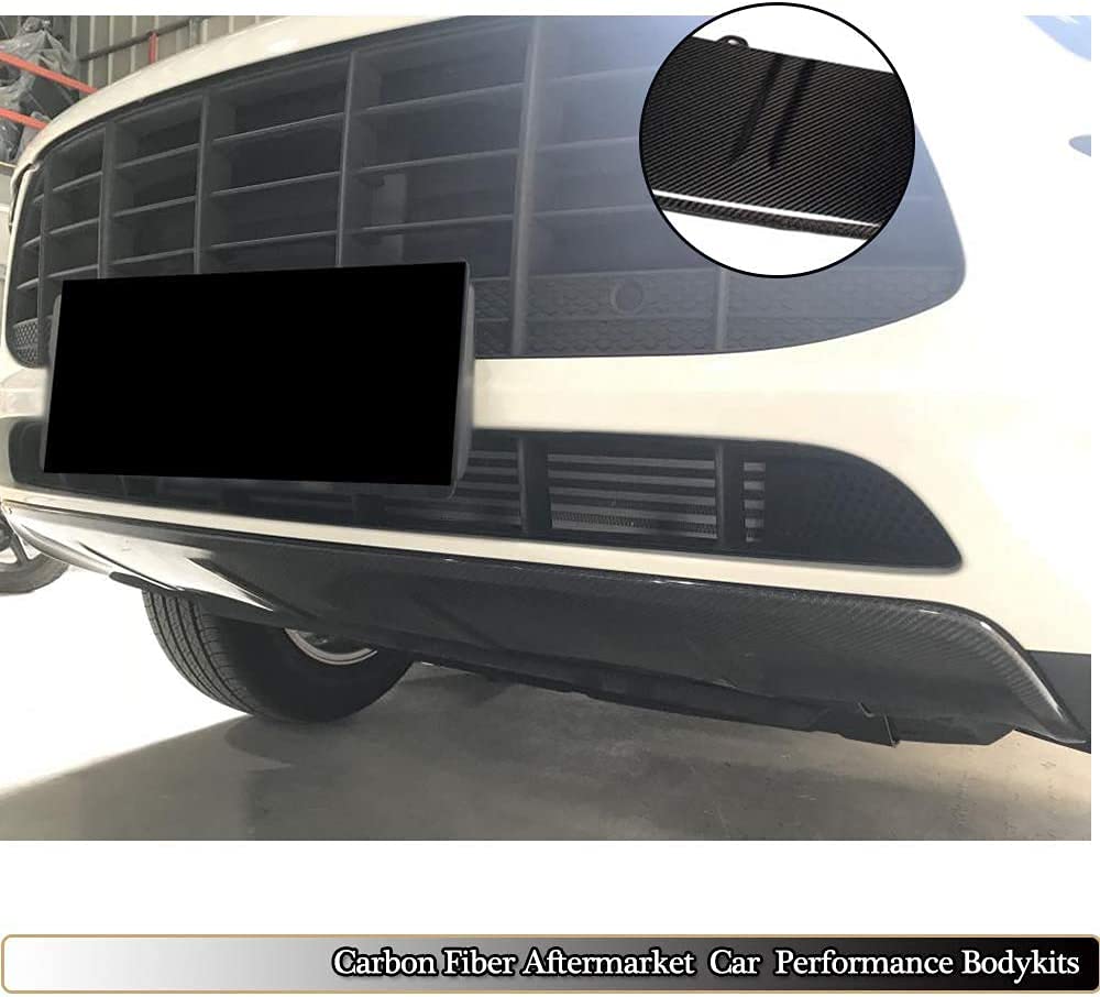 Voiture Becquets ABS Avant pour Porsche Macan Base//GTS/S Sport Utility 4-Door 2014-2017, Voiture Becquets Avant Menton Aileron de Pare-Chocs Avant Corps Kits Séparateur Diffuseur Protecteur
