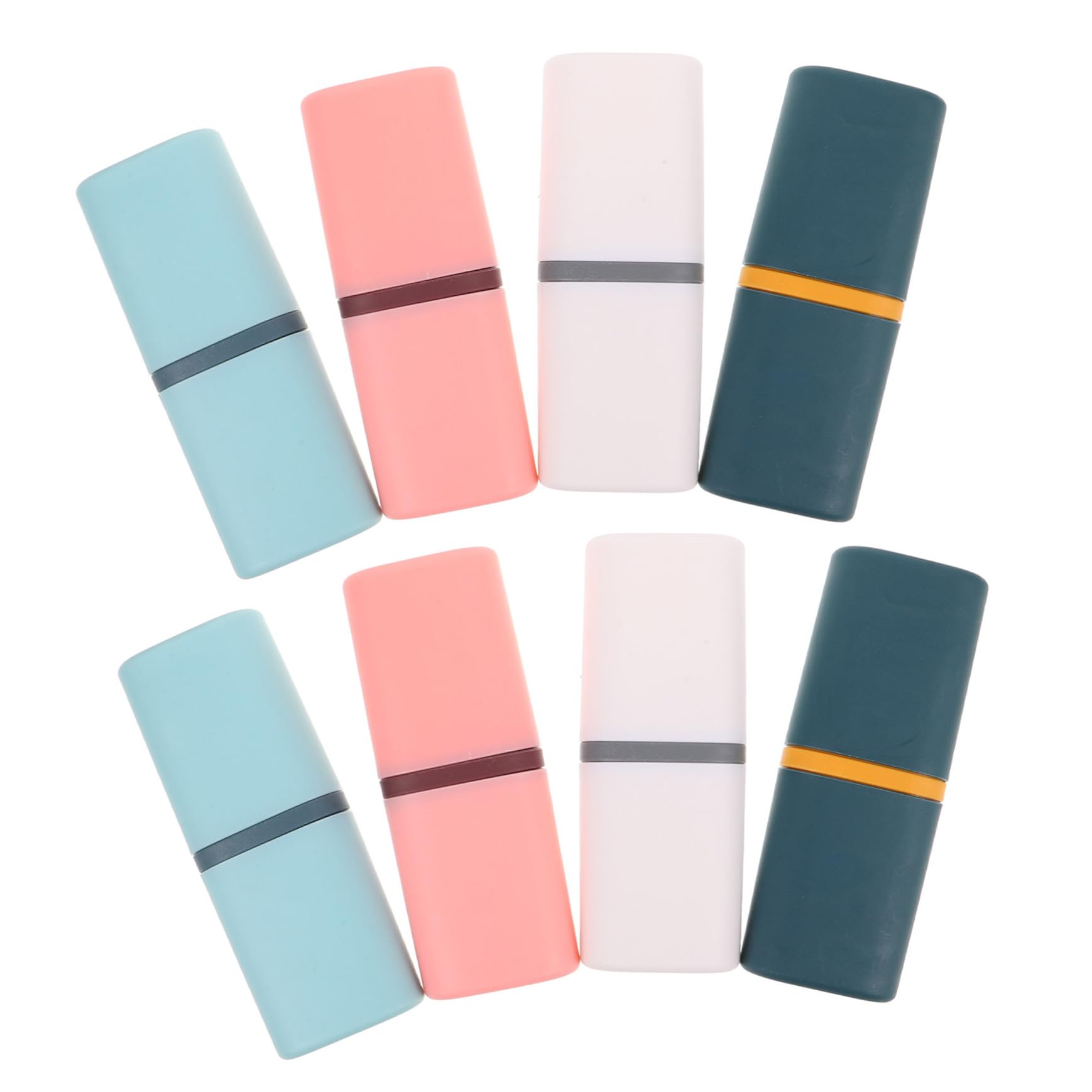 Beaupretty 8piezas Artículos De Aseo De Viaje Para Camping Escuela y Viajes De Negocio Incluye Estuches Portátiles Para Cepillos De Dientes y Contenedor Para Pasta De Dientes
