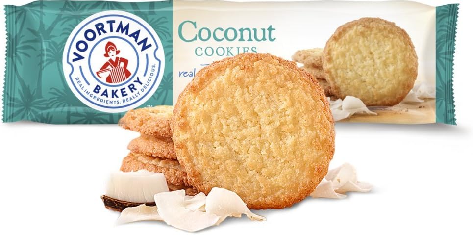 Bakery Coconut Cookies, 12.3 oz., Pack of 4 – Delicious Cookie Made with Real Ingredients, No High Fructose Corn Syrup or Artificial Additives