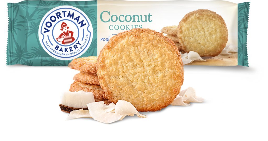 Voortman Bakery Coconut Cookies, 12.3 oz., Pack of 4 – Delicious Cookie Made with Real Ingredients, No High Fructose Corn Syrup or Artificial Additives