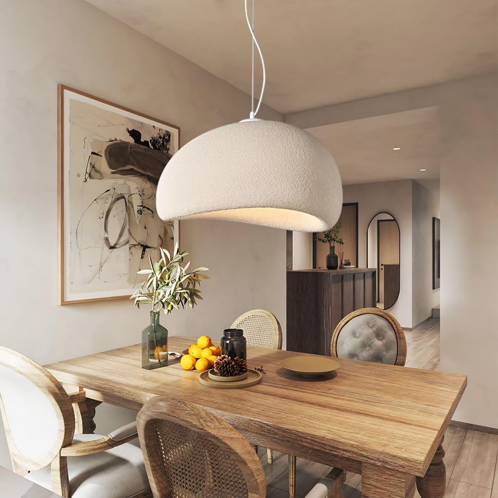 Mevzhh Brown/Cream/Light Chandeliers,Polystyrene Restaurant Hangingp Wabi-Sabi Style Blaiken Modern Simplep E27 Adjustable Deco Liviroom Bedroom Light﻿/50Cm