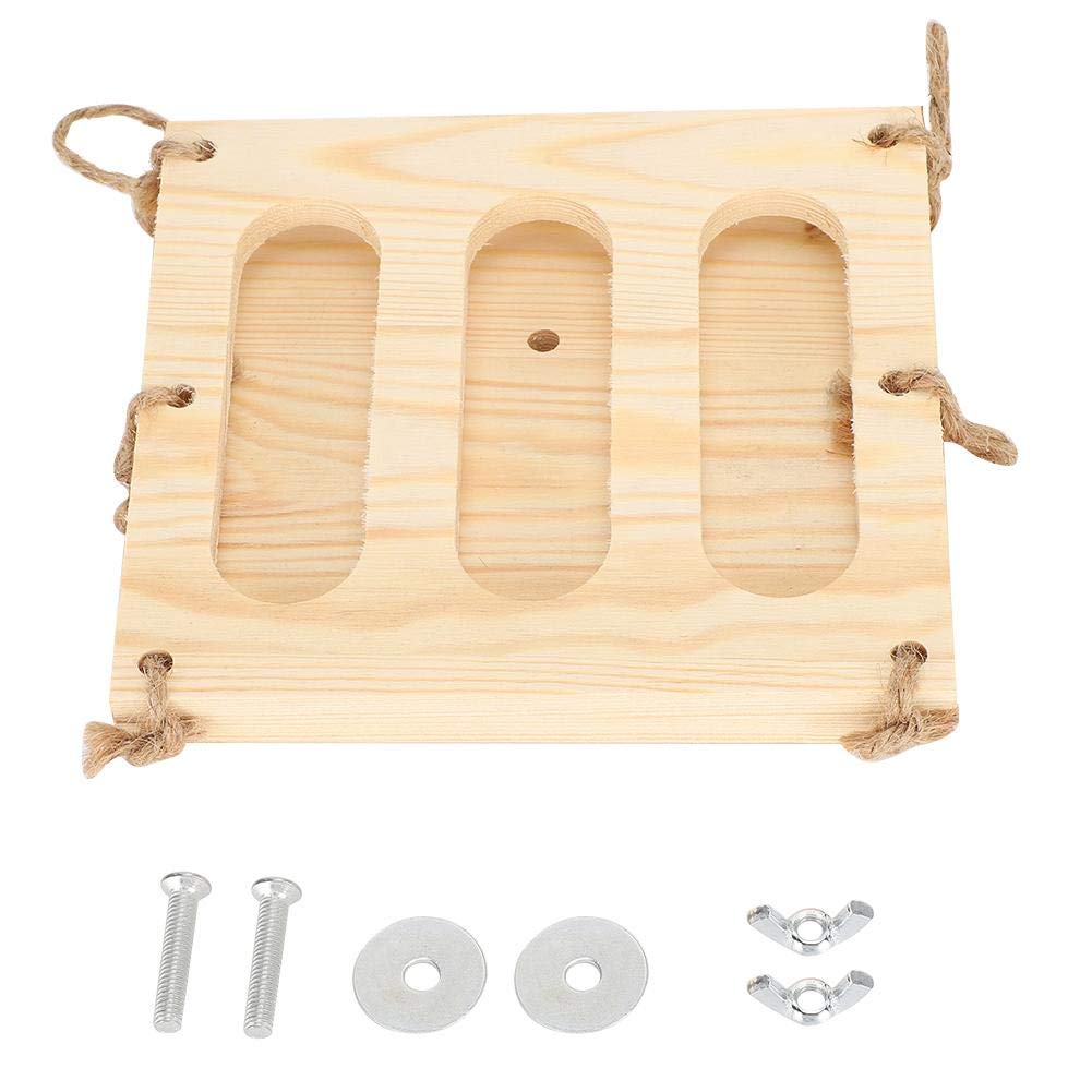 Rabbit Hay Feeder Rack, Folding Wooden Pet Grass Stand Manger Hay Dispenser for Small Animals Chinchillas Guinea Pigs Bunny