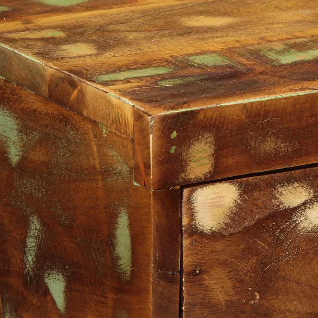 TV-Wandschrank 80x30x19 cm Massives Altholz | Wandmontierbar, Platzsparend, Reichlich Stauraum, Pflegeleicht Mit Feuchtem Tuch