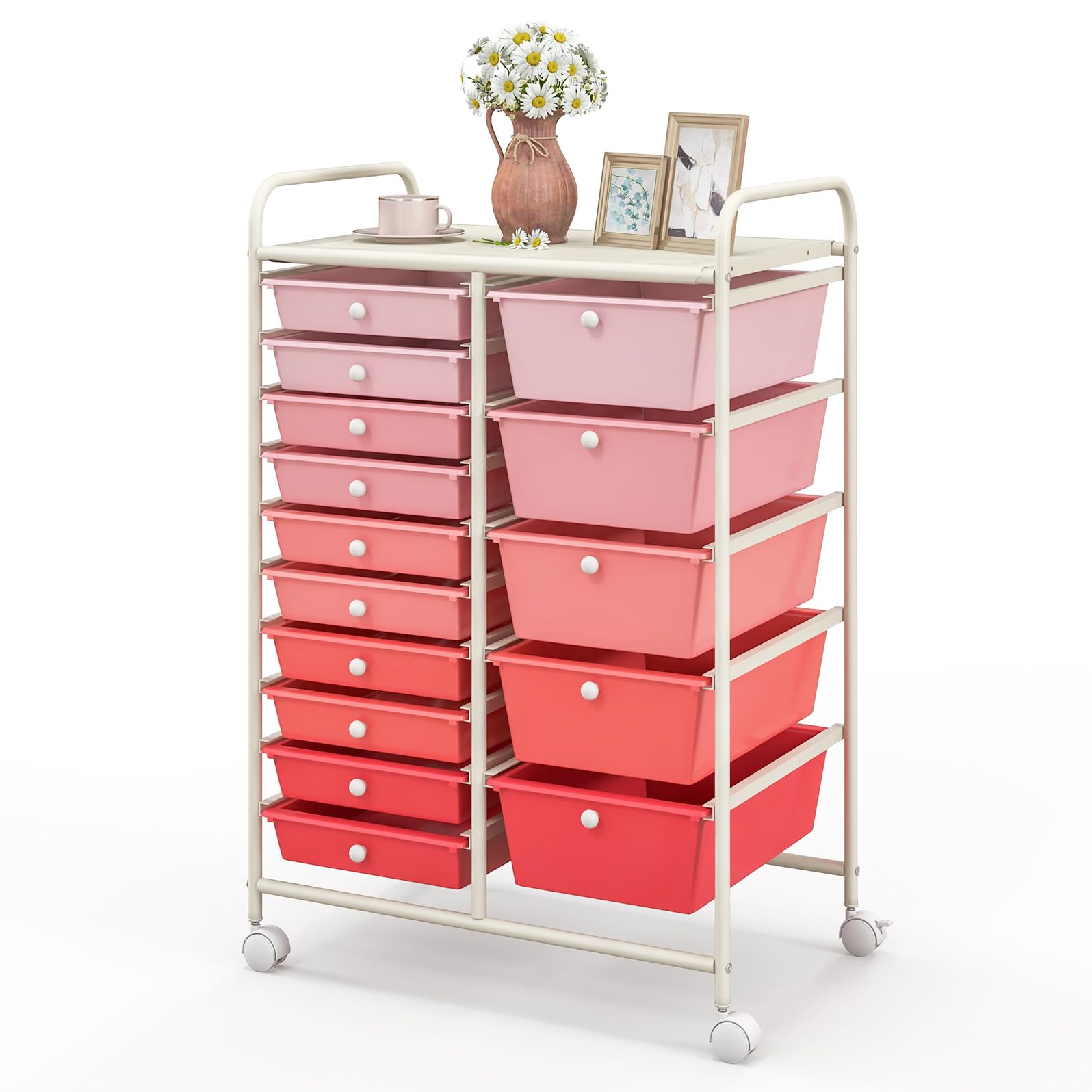 komfotteu meuble 15 tiroirs roulettes
