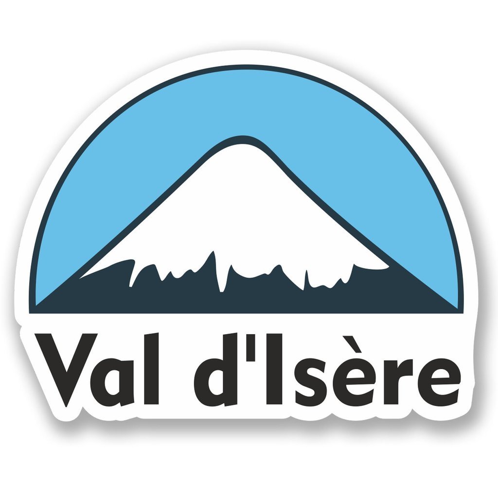 Destinationvinyl Multi 2 X 10Cm/100Mm Val D'isere Ski Snowboard Vinyl Self Adhesive Sticker Decal Laptop Travel Luggage Car Bike Sign Fun #5142