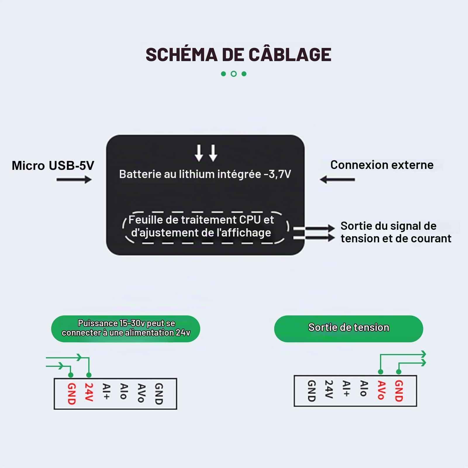 DEWIN Générateur de Signal, Générateur de Signal de Tension Analogique Portatif de Haute Précision SG-002 Transmetteur de Courant 0-22mA 0-10V