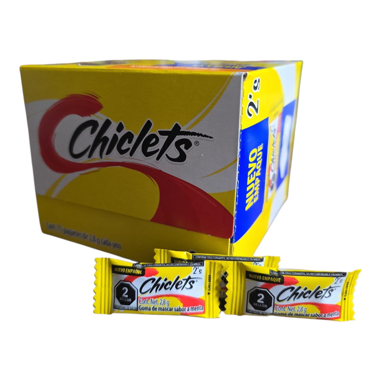 Adams Gum 100 x 2 units - Chiclets (Pack of 6)