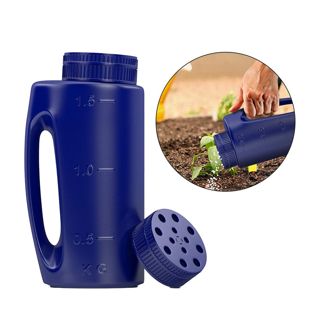 Épandeur à Main Réglable 2L - Pour Engrais, Graines, Sel Et Plus (Plastique Renforcé)