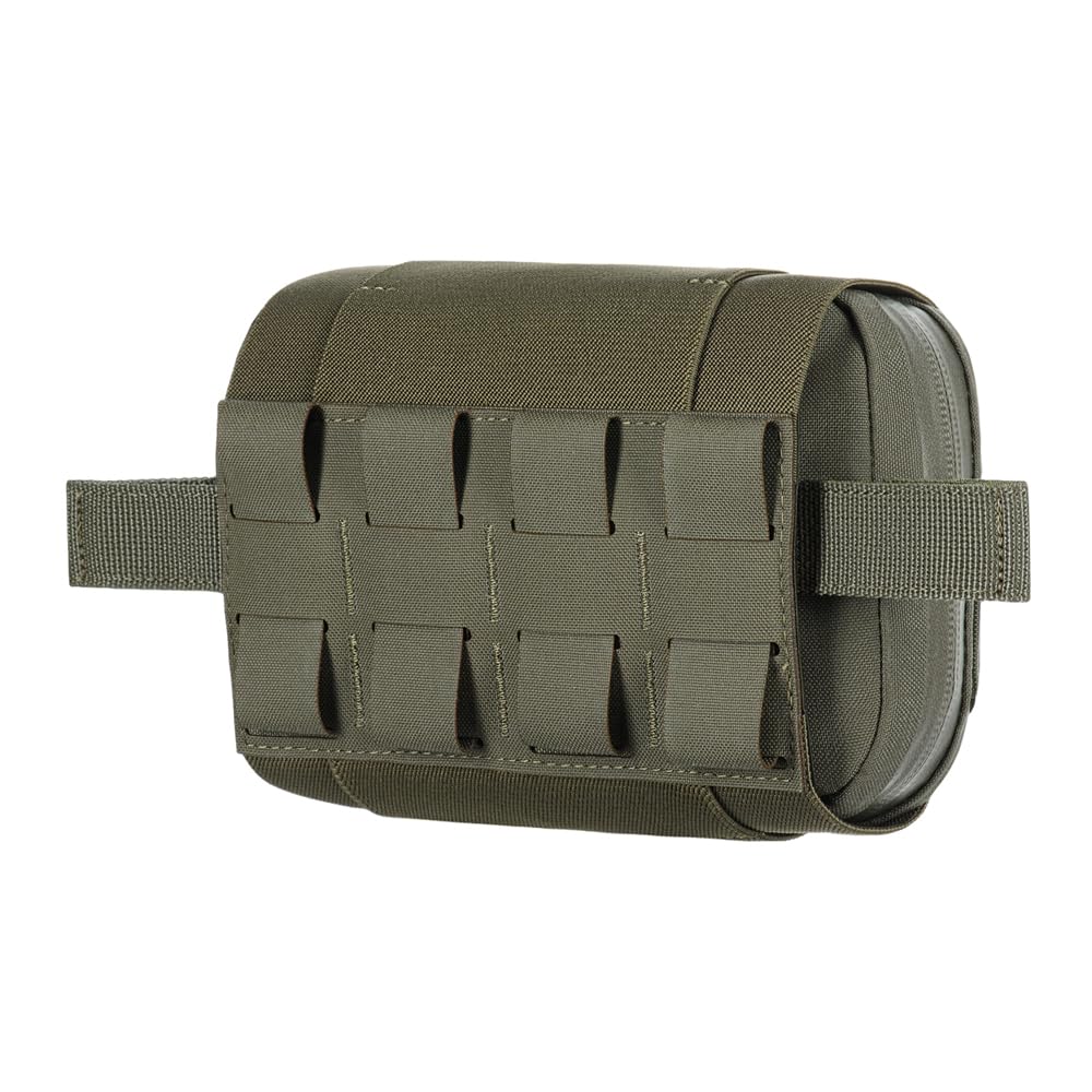 M-Tac Large Elite - Bolsa horizontal MOLLE-IFAK – Cordura® 500D MIL-SPEC, base cortada con láser, cremalleras AquaGuard YKK®, organizador de primeros auxilios desmontable, verde Ranger