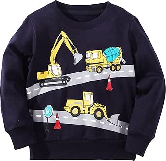 OUMSHBI Mädchen Sweatshirt Ohne Kapuze - Langarm Pullover Mit Tasche Für Herbst & Winter