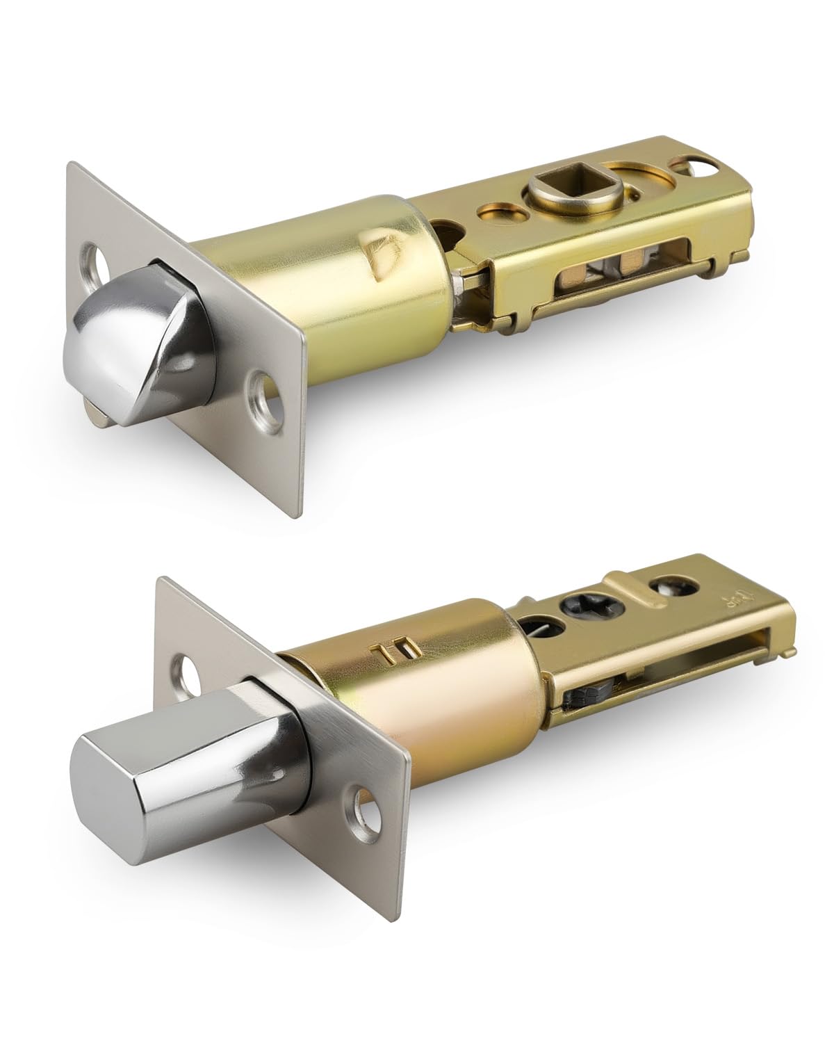 Urnqowuy Adjustable Deadbolt Lock Latch 2-3/8" & Adjustable Door Knob Latch 1-3/8", for Lever Door Handles Inner Door Handles, Square Interface, Universal Door Lock Replacement Parts