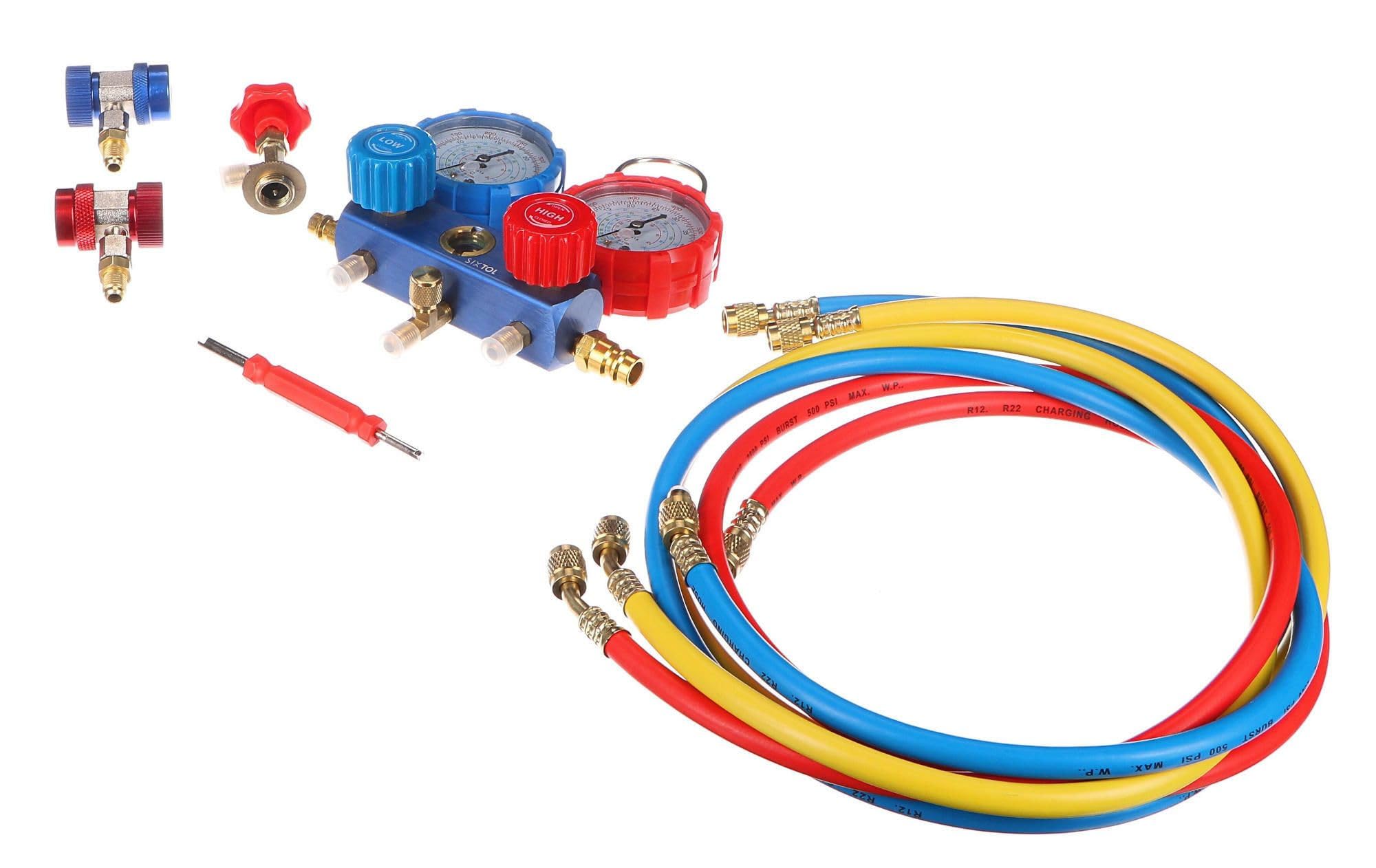Set zur Druck- und Dichtigkeitsprüfung der Fahrzeugklimaanlage Mechanic AC Tester 1