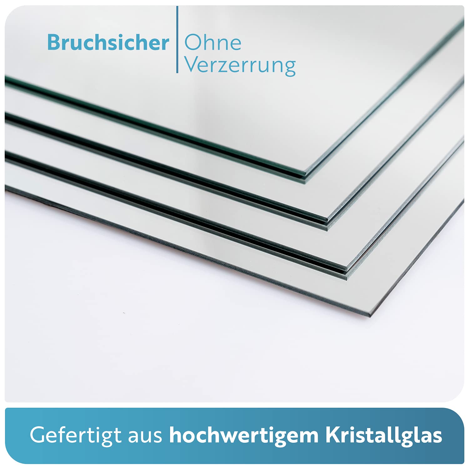 Lot De 4 Miroirs Muraux Adhésifs Acrylique 20x20 Cm - Incassables, Flexibles Et Faciles à Poser Pour Décoration Maison