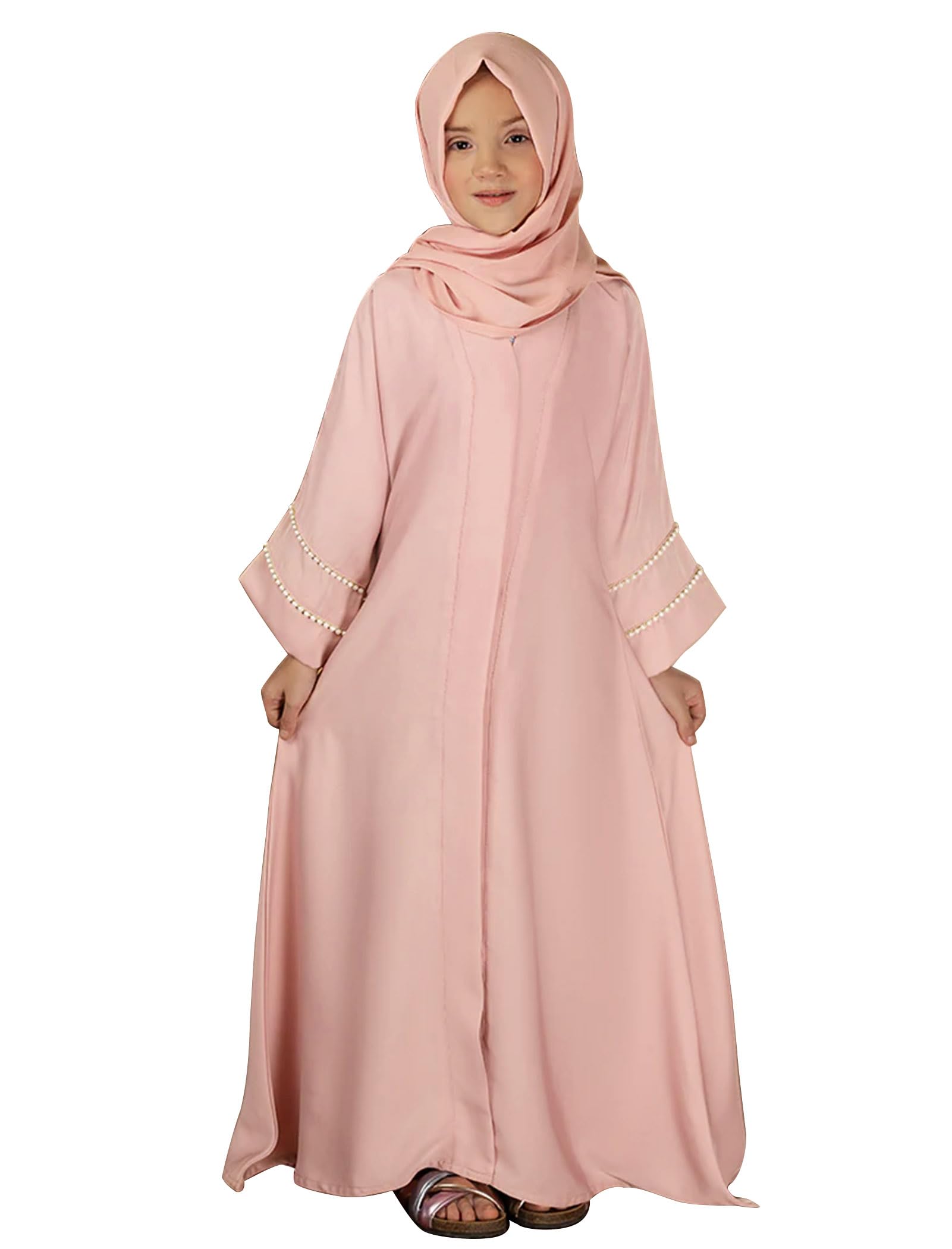 ODIZLIMuslim Abaya For Girls Islamic Prayer Abayas Dress with Hijab Ramadan Cardigan Kaftan Robe Dresses Dubai Outfits