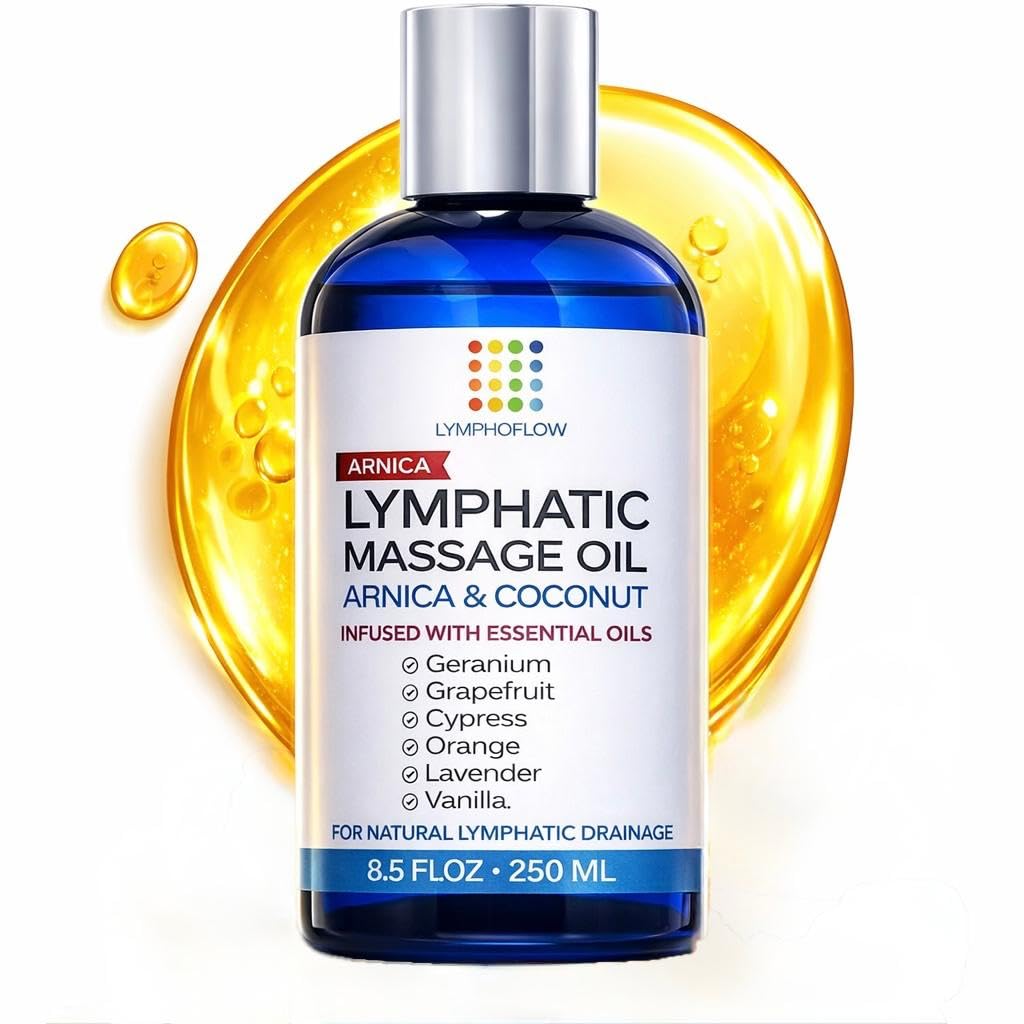 - Bruizex Lymphatic Drainage Massage Oil with Arnica Oil & Coconut for Post Surgery Recovery & Lymphatic Drainage Massager, Liposuction, 360 Lipo, BBL, Tummy Tuck Procedure, Moisturizing Formula, 8.5 Oz