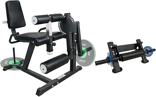 SPART Adjustable Leg Extension and Leg Curl Machine, Professional Weight Plate Loaded Leg Machine with Rotary Leg Curl Extension, Lower Body
