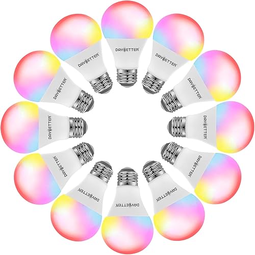 Miniatura 9 de DAYBETTER Bombillas inteligentes bombillas LED RGBCW Wi-Fi que cambian de color compatibles con Alexa y Google Home Assistant A19 E26 9W 800LM