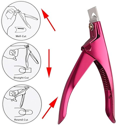 Vista 26 de SUMAJU Cortaúñas postizas acrílicas profesionales para uñas acrílicas, herramienta de manicura de uñas (plata)