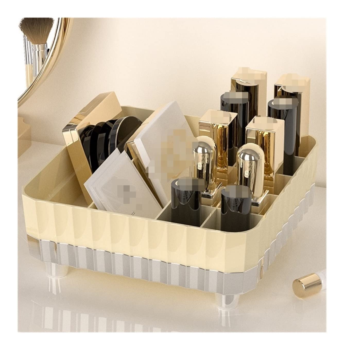 Organizador Cosméticos Organizador de Maquillaje Caja De Almacenamiento De Cosméticos De Plástico, Adornos, Caja De Clasificación Versátil, Organizador De Maquillaje Estante de Maquillajes Estuche de
