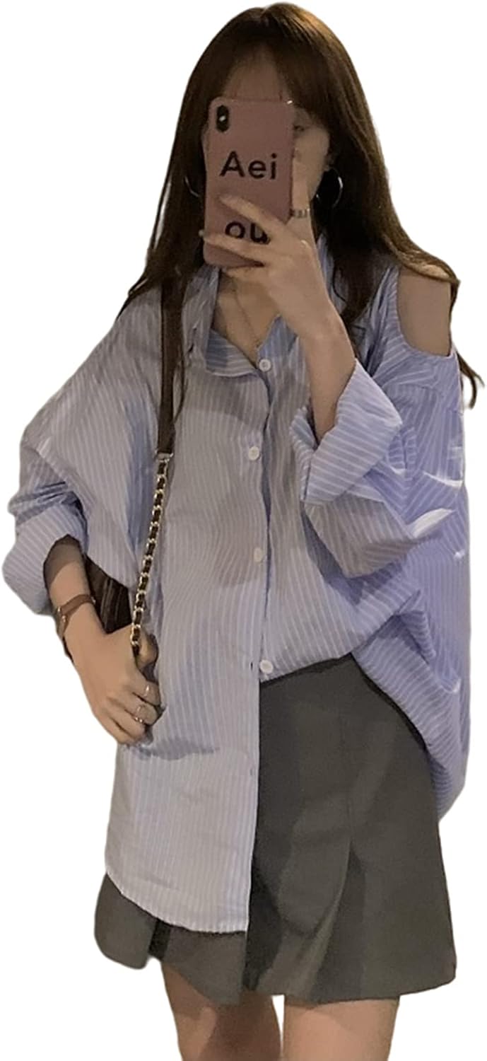 Amazon | [Ksila] オフショルダー ドロップショルダー ブラウス 肩出し