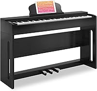 AODSK B-83S 88-Key Weighted Hammer Action Digital Piano with Stand, Triple Pedals, Speakers & Free Beginner Lessons