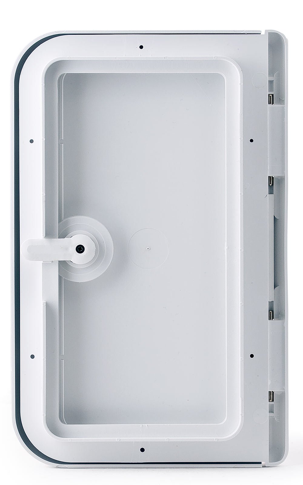 Klappe Inspektionsluke Zugansklappe 285 x 180 mm mit Drehverschluss o. Schloss Kunststoff Weiß für Staufach in Boot/Wohnmobil