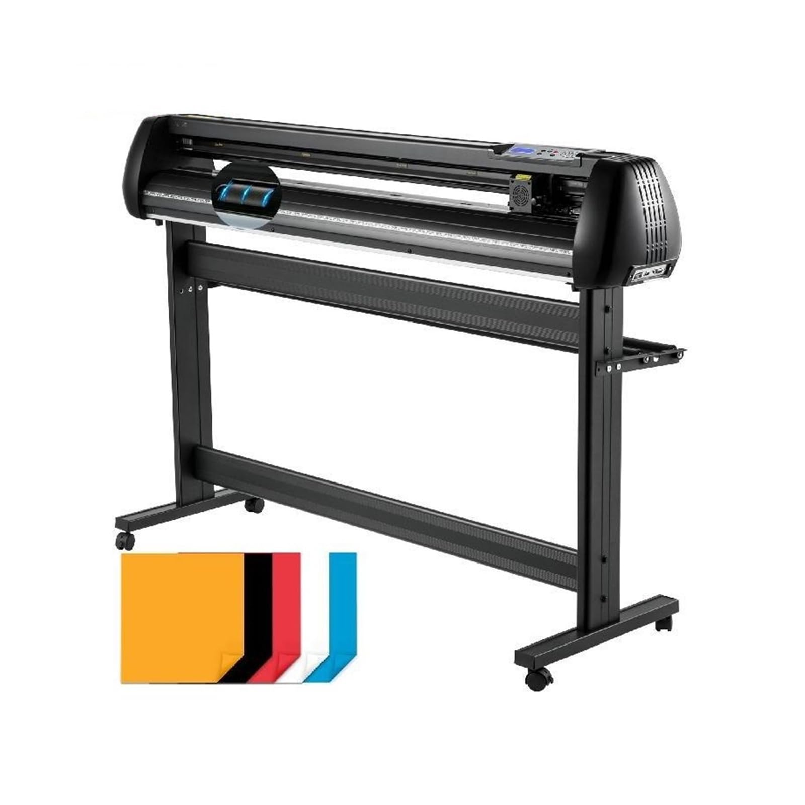 Máquina cortadora de vinilo, plotter corte 53 pulgadas, eje rodillo acero 400 pulgadas/10 m, velocidad y fuerza ajustables, kit impresora DIY Para principiantes bricolaje