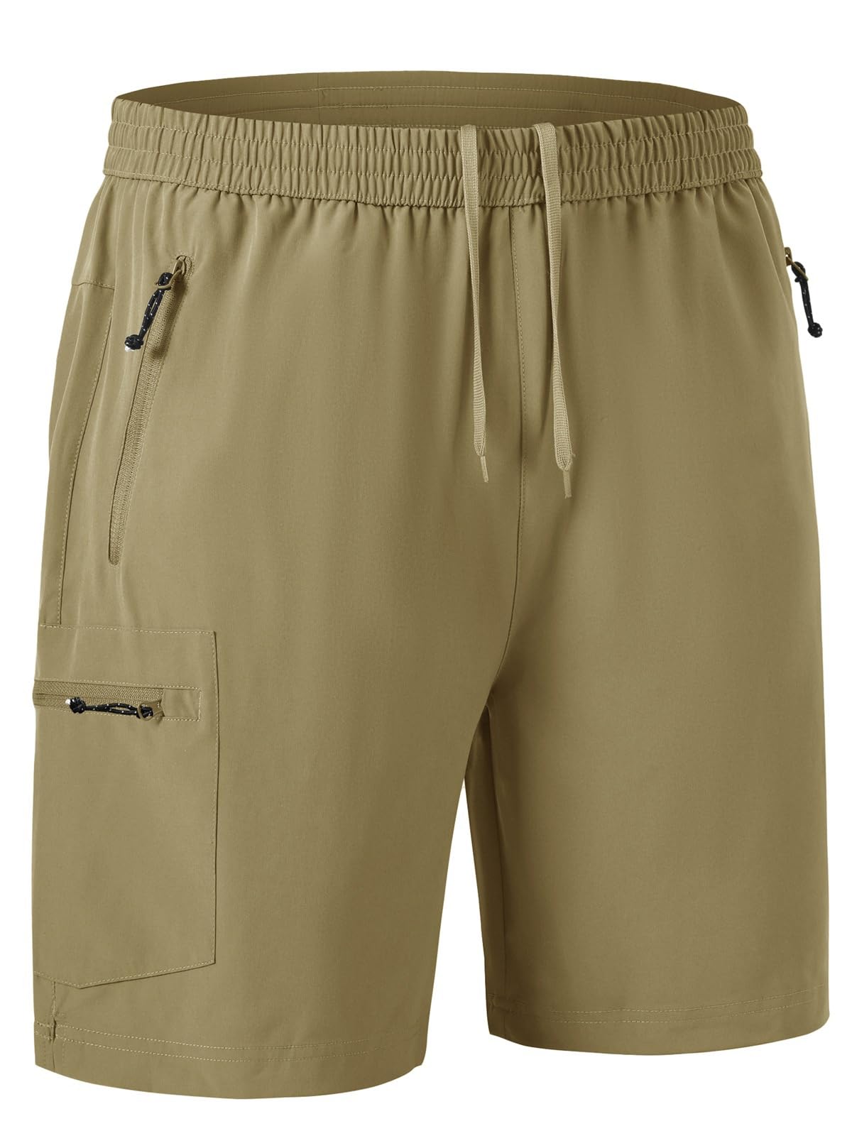 Rdruko Kurze Hosen Herren Sport Shorts Stretch Wanderhose Sommer Fahrradhose Schnelltrocknend Jogginghose Cargohose Laufshorts mit 4 Reißverschlusstaschen