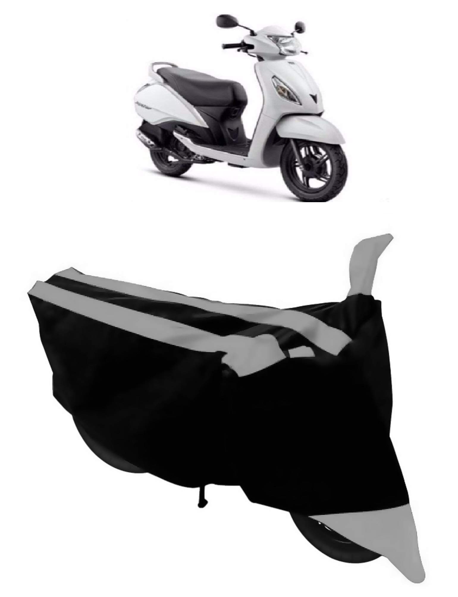 ABORDABLE Water Resistant Dustproof Bike Cover Compatible with TVS Jupiter All Weather Quality Fabric (Grey)|Bike Accessories