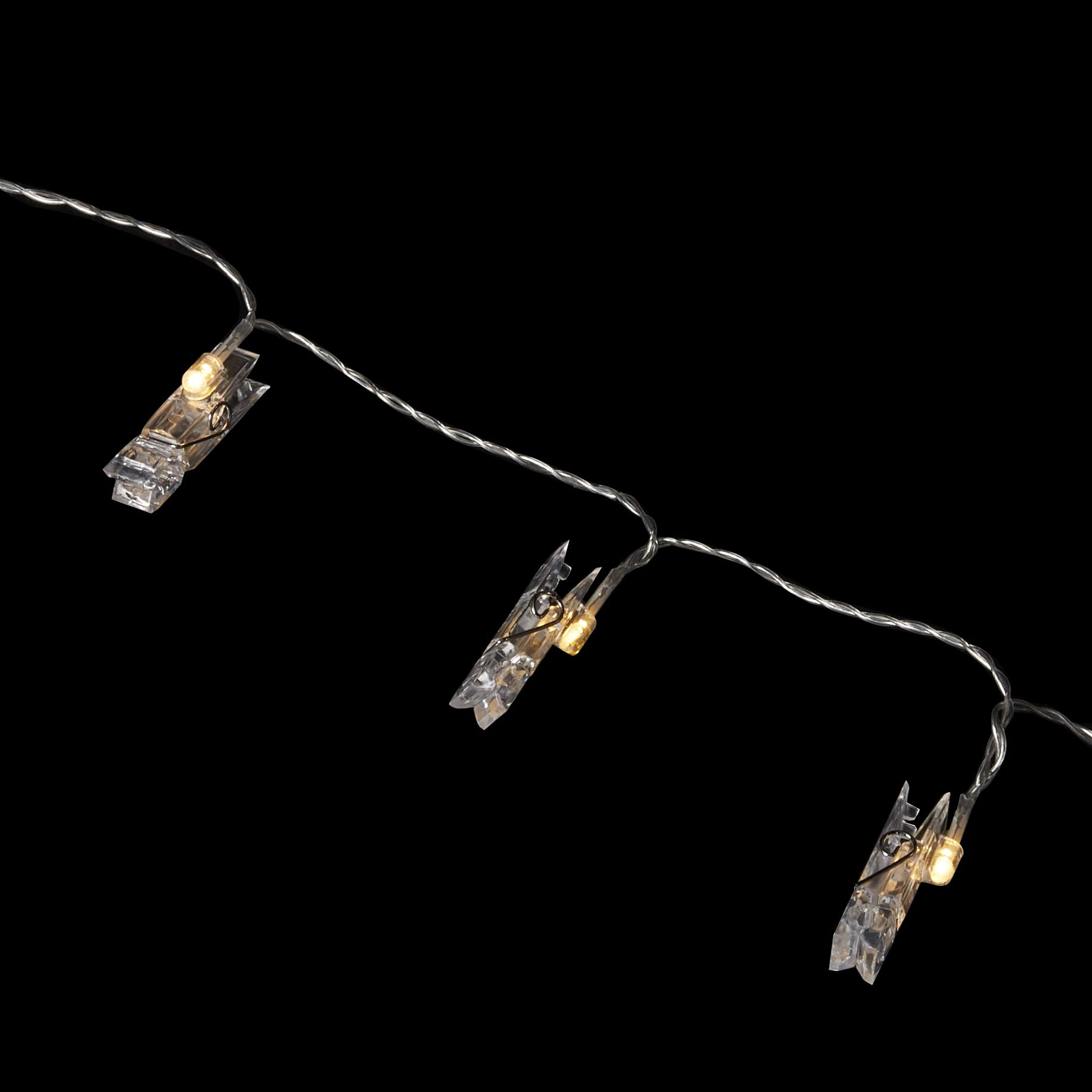 Miaro LED Photo String Lights, Wedding Party Christmas Decor, 30 Clips with Remote, White