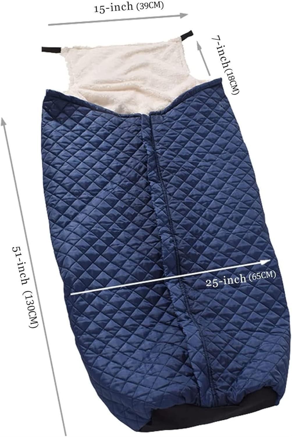 Manta para Silla de Ruedas de 51 x 25 Pulgadas para Personas Mayores, acogedora Manta Impermeable para Silla de Ruedas eléctrica, Manta con Forro de Felpa, Funda con crem