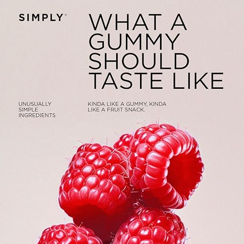 Miniatura 7 de Simply Fruit Gummies  Hechas con fruta real, melocotón y frambuesa, 1.8 onzas (paquete de 8), sin azúcar de caña + sin gluten + Kosher