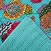 Sophia-Art Fruit Reversible Bedspread Pattern Blue Gudri Pure Cotton Kantha Style Queen Size Quilt Bed Spread