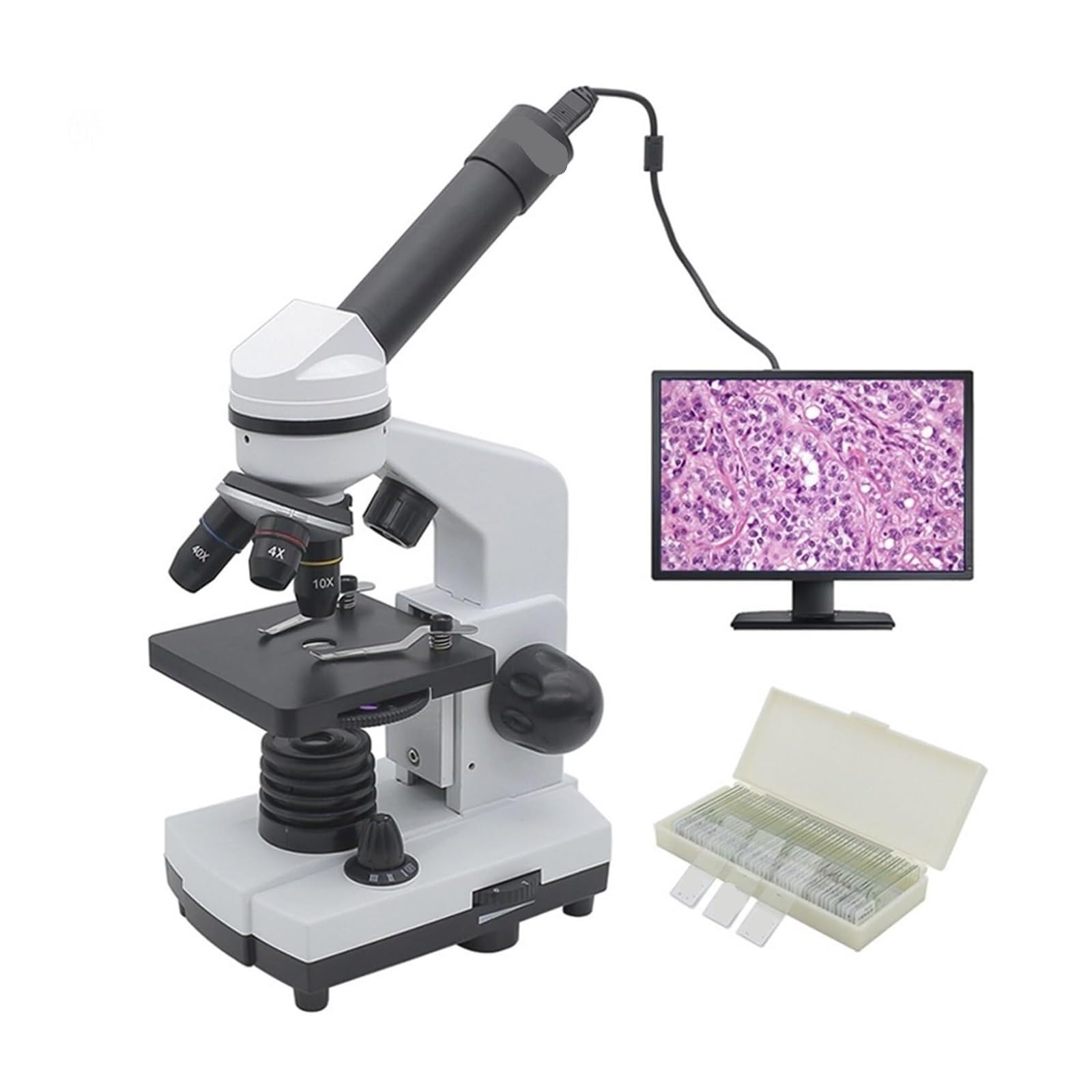 Mikroskop cyfrowy, Przenośny Mikroskop Biologiczny Dla Studentów 1600X