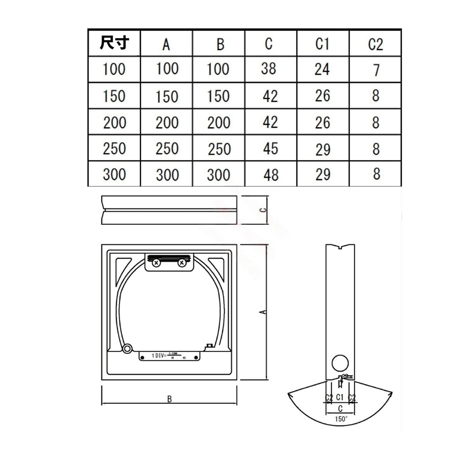Nivel de caja magnético, 541-1002 541-1502 541-2002 541-2502 541-3002 Original(541-3002 300 * 300 * 0.02mm)