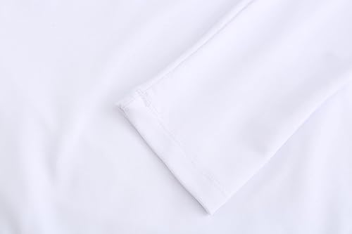 Miniatura 7 de SSLR -Camisas térmicas para mujer-Cuello alto de manga larga con forro polar para invierno, ajustada, cuello alto falso, capa base