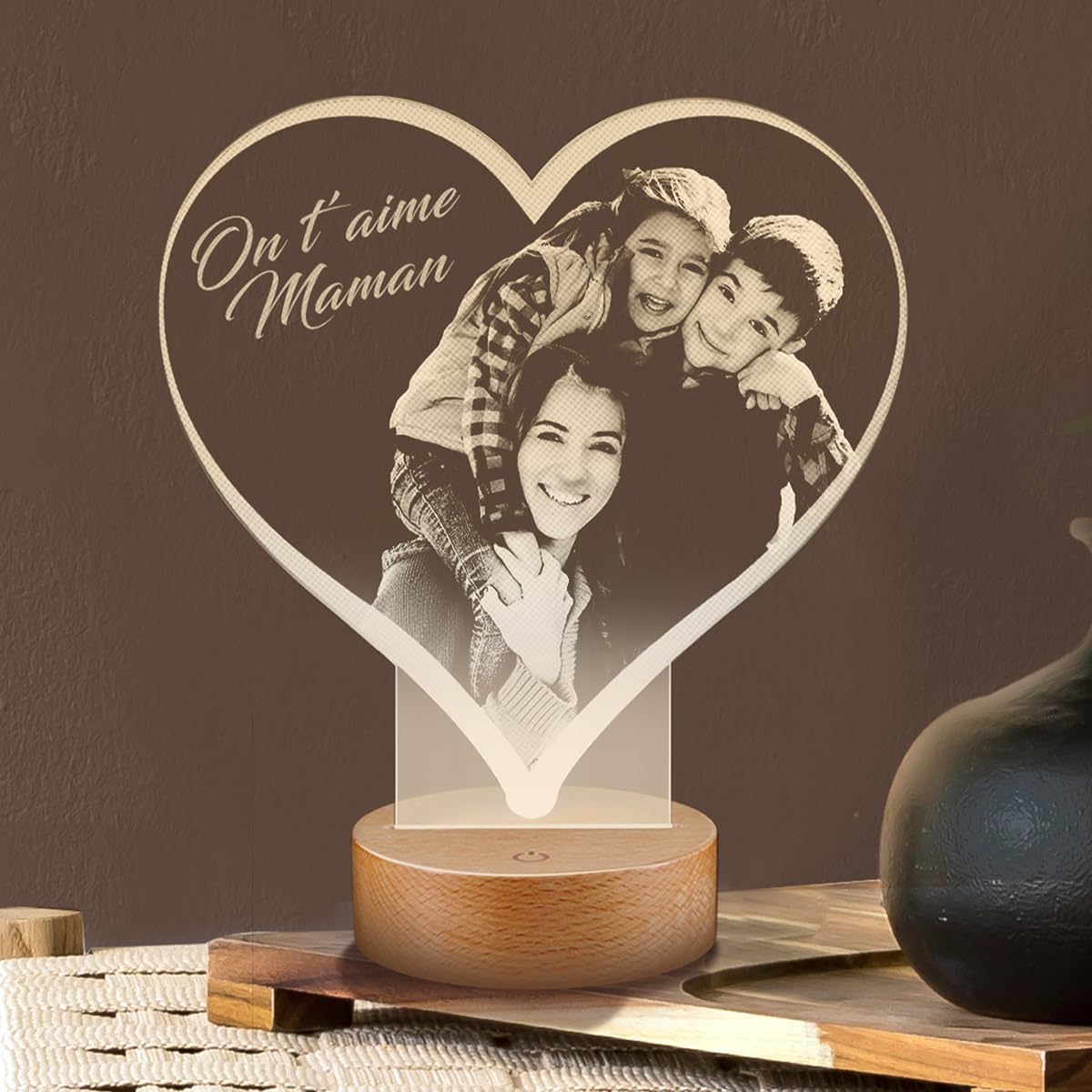 Verre à Ballon Haut Gravure Personnalisable - Cadeau Anniversaire, Fête Des Mères - Verrerie CNC