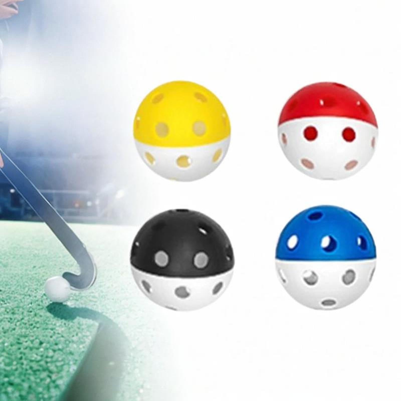Lot de 4 Balles de Sol Unihockey Portables à 26 Trous, Idéales pour La Compétition, L'équipement, Les Joueurs et L'entraînement en Gymnastique